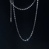 925 Silver Classic Chain Necklace for Women Statement Charms Choker