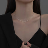 925 Silver Classic Chain Necklace for Women Statement Charms Choker