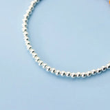 925 Silver Happy Smile Rainbow Beads Charm Bracelet For Women