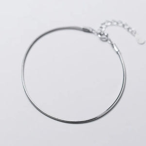 925 Sterling Silver Snake Bone Chain Bracelet for Women