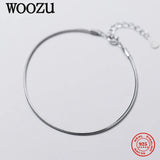 925 Sterling Silver Snake Bone Chain Bracelet for Women