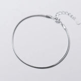 925 Sterling Silver Snake Bone Chain Bracelet for Women