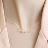 925 Silver Paris Tears Pendant Necklace Zircon Wedding Jewelry