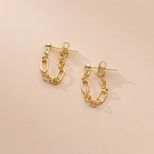 Punk Chain Stud Earrings Bohemia Hip Hop Rock Piercing Jewelry