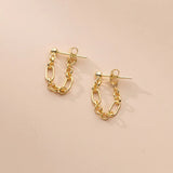 Punk Chain Stud Earrings Bohemia Hip Hop Rock Piercing Jewelry