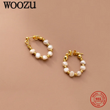 925 Silver Baroque Pearl Tassel Stud Earrings for Women Wedding Jewelry