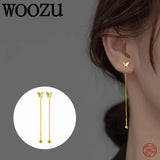 925 Silver Butterfly Chain Drop Earrings for Women Girl Party Charms Gift