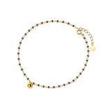 925 Silver Round Bead Anklets Women Party Hip Hop Foot Beach Summer Jewelry