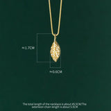 Sterling Silver Leaf Pendant Necklace for Women Teen Party