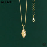 Sterling Silver Leaf Pendant Necklace for Women Teen Party