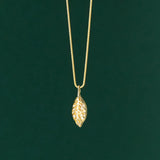 Sterling Silver Leaf Pendant Necklace for Women Teen Party