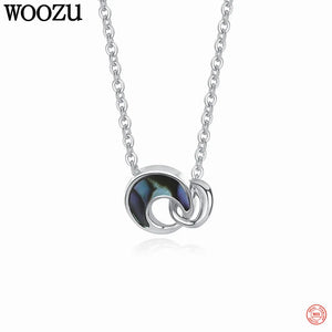 925 Silver Round Abalone Shell Necklace for Women