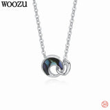925 Silver Round Abalone Shell Necklace for Women