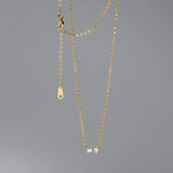925 Silver Bow Necklace for Women Teen Statement Jewelry