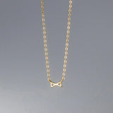 925 Silver Bow Necklace for Women Teen Statement Jewelry