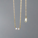 925 Silver Bow Necklace for Women Teen Statement Jewelry
