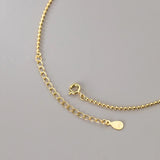925 Silver Zircon Bead Anklets Beach Party Jewelry Gift