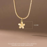 925 Silver Opal Flower Stone Necklace for Women Party Choker Jewelry