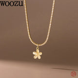 925 Silver Opal Flower Stone Necklace for Women Party Choker Jewelry