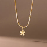 925 Silver Opal Flower Stone Necklace for Women Party Choker Jewelry