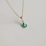 925 Silver Oval Crystal Pendant Necklace for Women Wedding Jewelry Gift