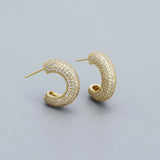 925 Silver Pave Zircon Stud Earrings Party Bohemian Jewelry