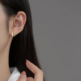 925 Silver Double Stone Piercing Stud Earrings for Women
