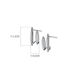 925 Silver Double Stone Piercing Stud Earrings for Women