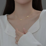 925 Silver Cross Necklace for Women Teen Party High Choker Charm Jewelry