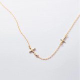 925 Silver Cross Necklace for Women Teen Party High Choker Charm Jewelry