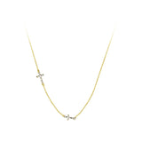 925 Silver Cross Necklace for Women Teen Party High Choker Charm Jewelry