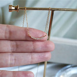 925 Silver Smile Pendant Necklace 14k Plated Chain Wedding Accessories
