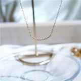 925 Silver Smile Pendant Necklace 14k Plated Chain Wedding Accessories