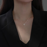 Sterling Silver Sun Moon Choker Tassel Necklace for Women