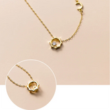 Sterling Silver Sun Moon Choker Tassel Necklace for Women