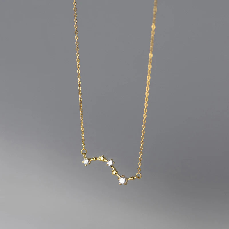 925 Silver Star Chain Necklace for Women Charm Jewelry Gift