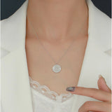 925 Silver Vintage Round Snake Necklace Women Party Goth Charm