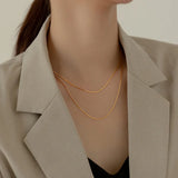 925 Silver Box Chain Necklaces for Women