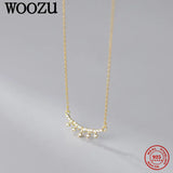 925 Silver Zircon Tassel Pendant Necklace Women Party Jewelry Gift
