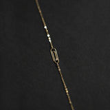 925 Silver Zircon Charm Bracelet Geometric Link Chain Punk Style Jewelry