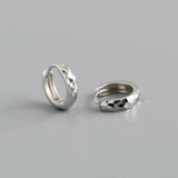 925 Silver Geometric Car Flower Hoop Earrings French Style