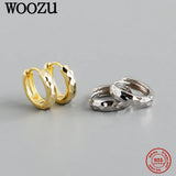 925 Silver Geometric Car Flower Hoop Earrings French Style