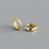 925 Silver Geometric Car Flower Hoop Earrings French Style