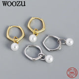 925 Silver Pearl Pendant Drop Earrings for Women Party Jewelry