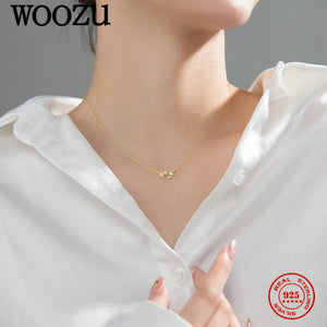 925 Silver Flower Pendant Necklace for Women - Romantic Jewelry Gift