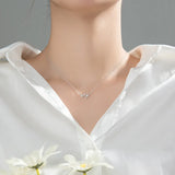 925 Silver Flower Pendant Necklace for Women - Romantic Jewelry Gift