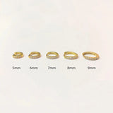 Sterling Silver Hoop Earrings CZ Ear Buckle Pierced Jewelry