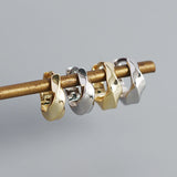 925 Silver Smooth Twist Hoop Earrings French Punk Rock Jewelry