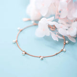 925 Silver Baroque Pearl Charm Bracelet Wedding Jewelry Gift