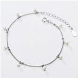 925 Silver Baroque Pearl Charm Bracelet Wedding Jewelry Gift